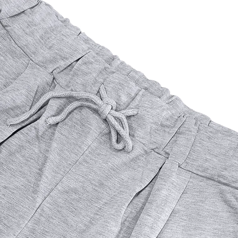 跨境欧美男士夏季美式宽松重磅毛圈高街潮流嘻哈运动短袖短裤套装 6