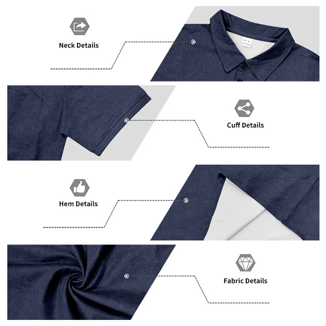 跨境美式宽松男士夏季oversize重磅数码扎染潮流休闲POLO短袖 6