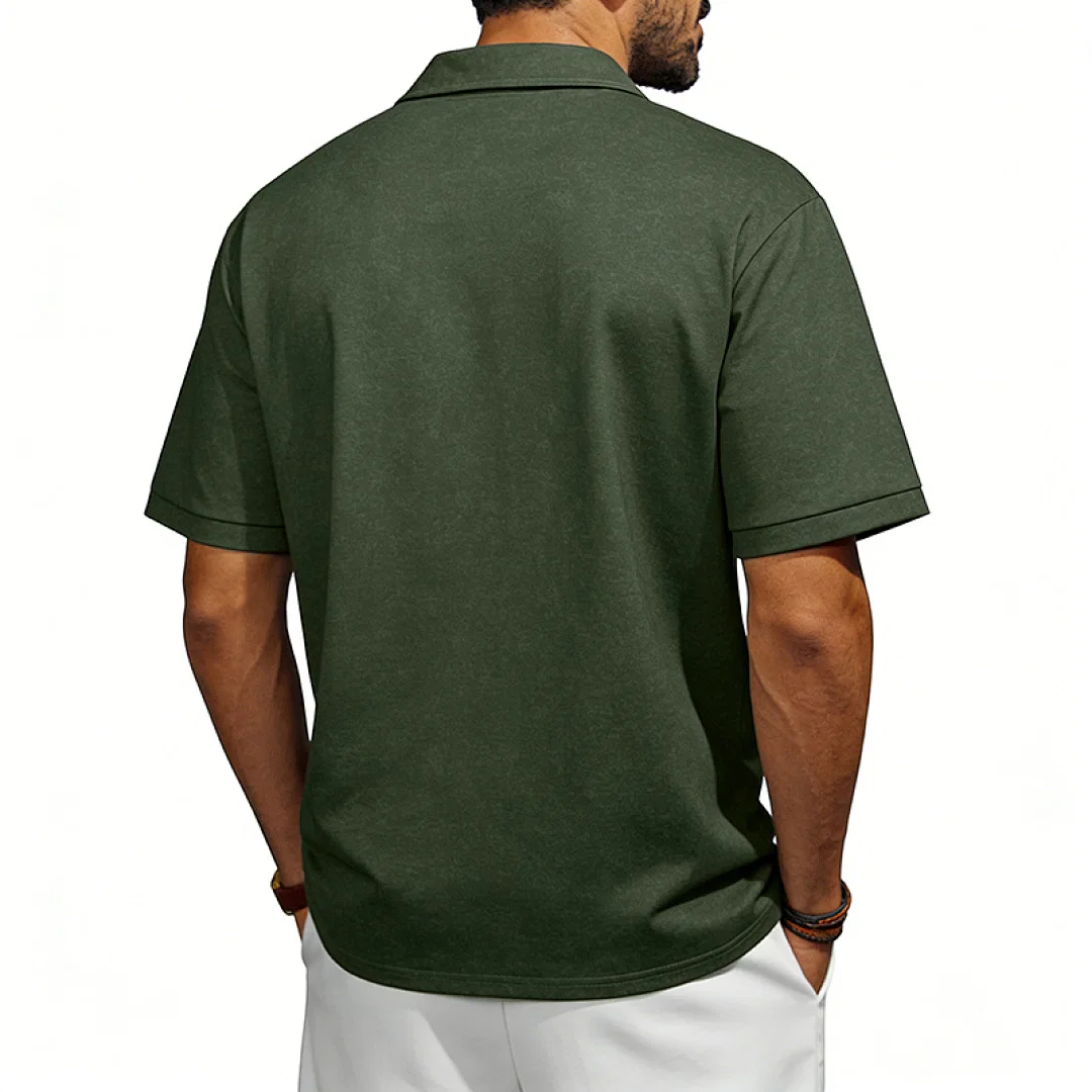 跨境美式宽松男士夏季oversize重磅数码扎染潮流休闲POLO短袖 3
