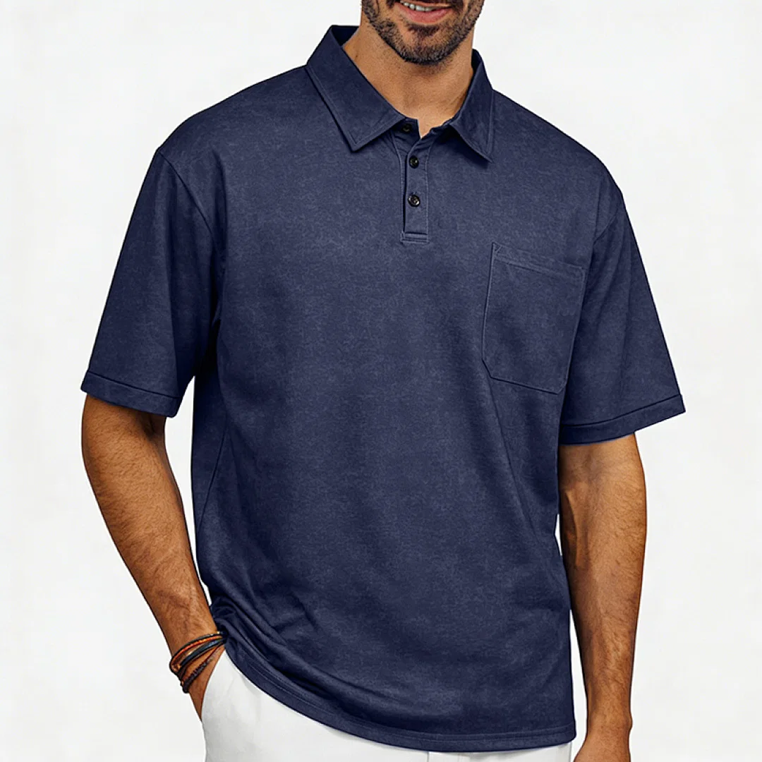 跨境美式宽松男士夏季oversize重磅数码扎染潮流休闲POLO短袖 2